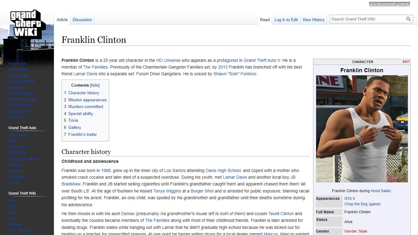 Franklin Clinton - Grand Theft Wiki, the GTA wiki